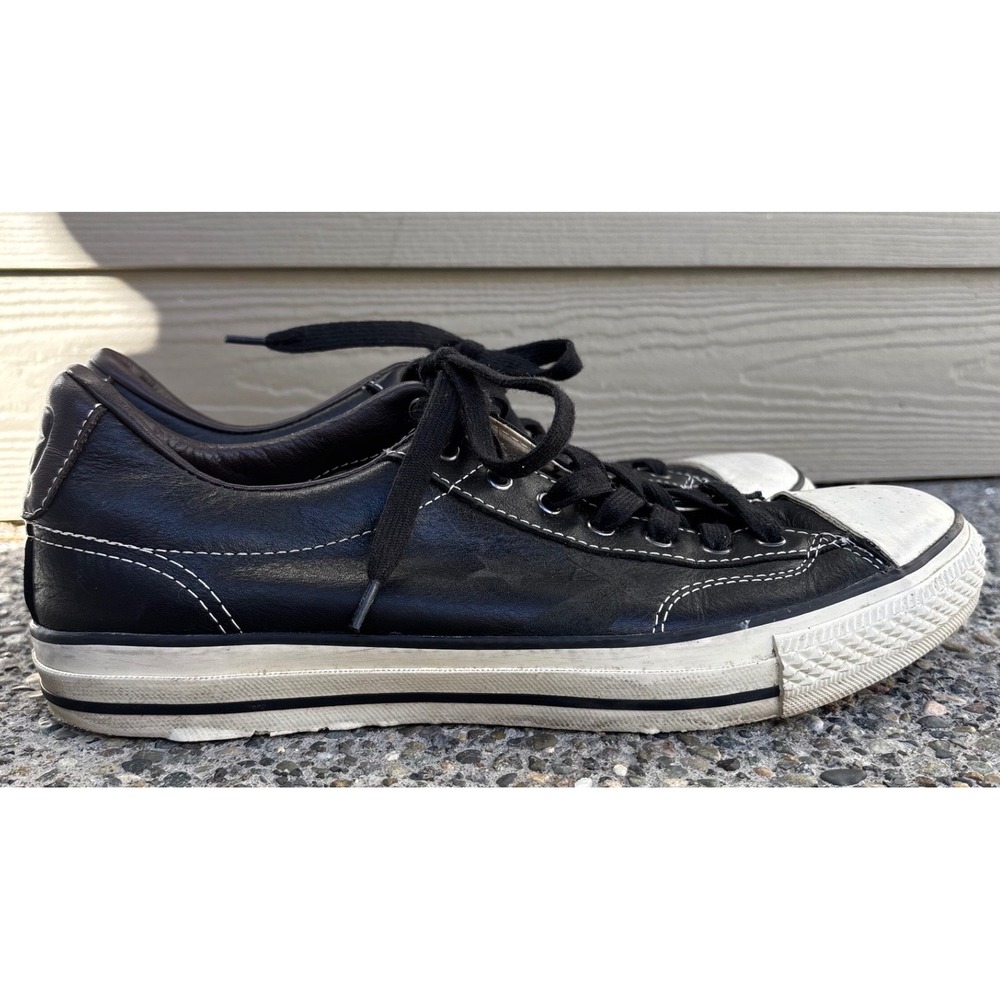 Converse x John Varvatos Black Leather Low Top Sneakers Men's Size 9.5